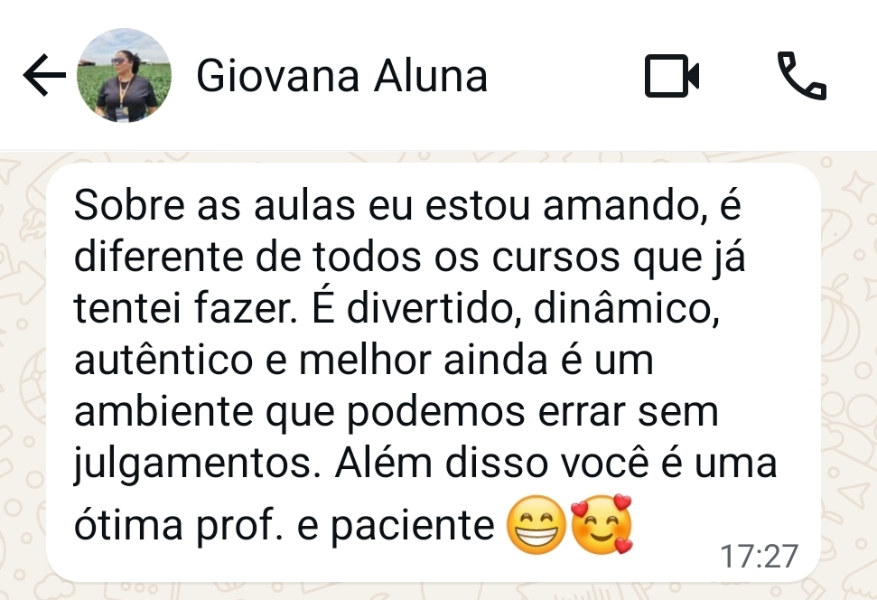 Depoimento Vox English